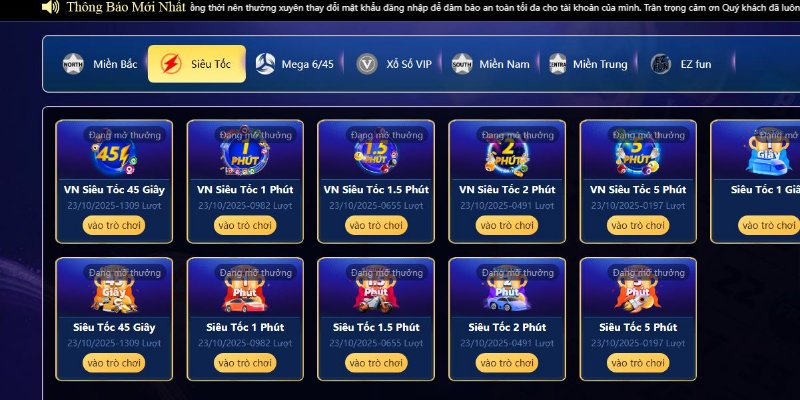 Nhiều hình thức chơi số đa dạng cho cược thủ